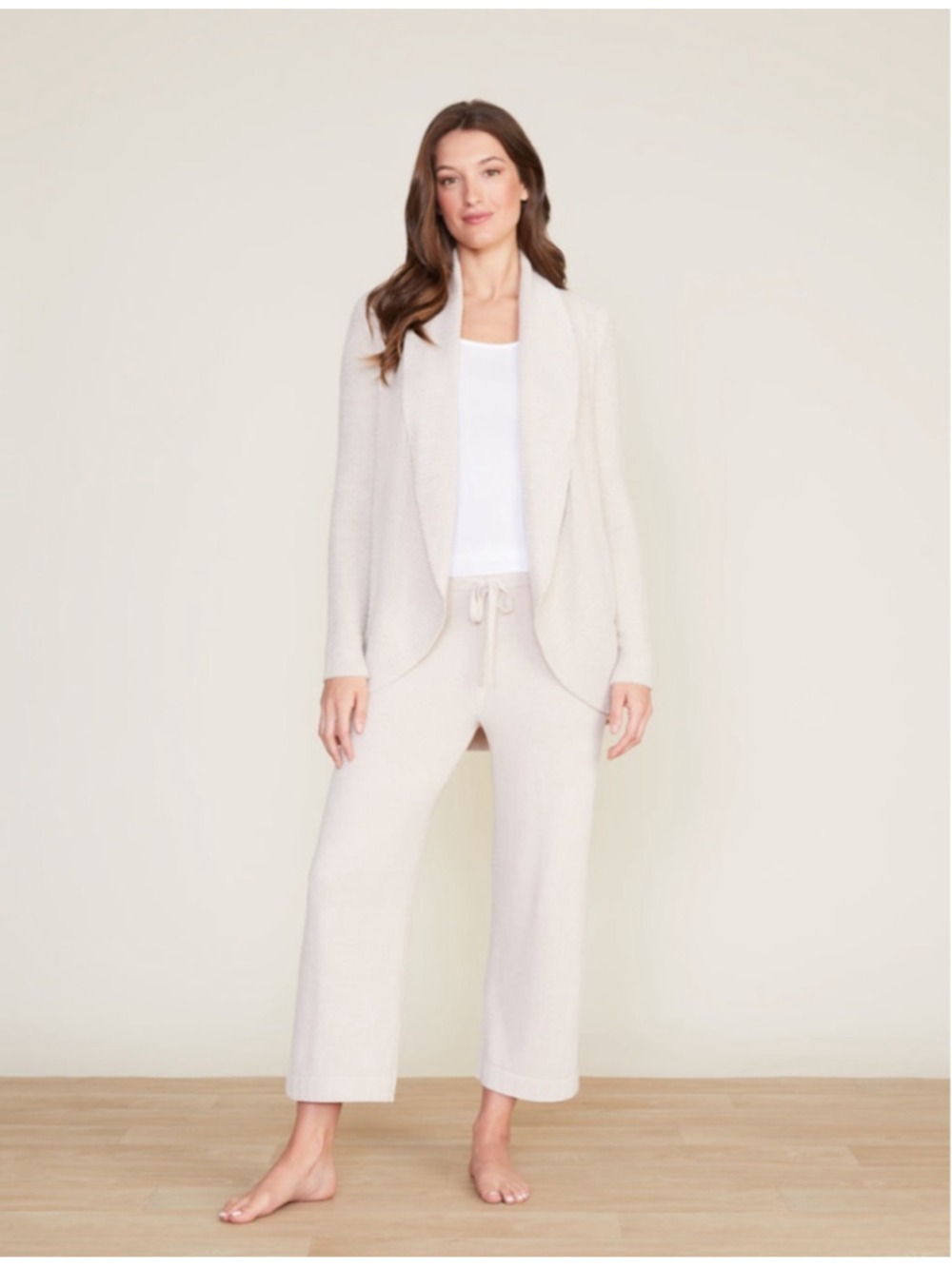 BAREFOOT DREAMS® CozyChic Lite® Circle Cardigan with Pockets Size M Stone